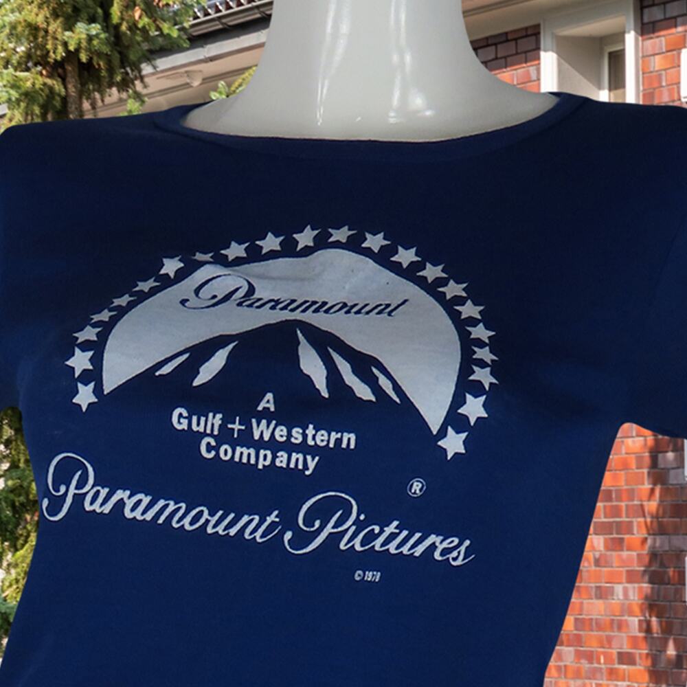 Paramount 70s Vintage Graphic Tee Iconic Logo Fit 2XS